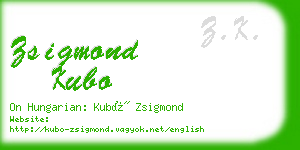 zsigmond kubo business card